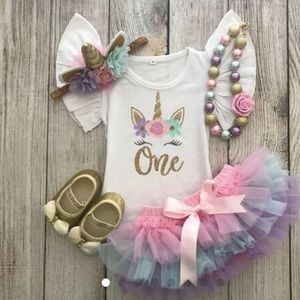 Unicorn First Birthday Outfit